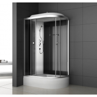 Душевая кабина ODA-8406P с средним поддоном 120х80 см тонированное стекло левая